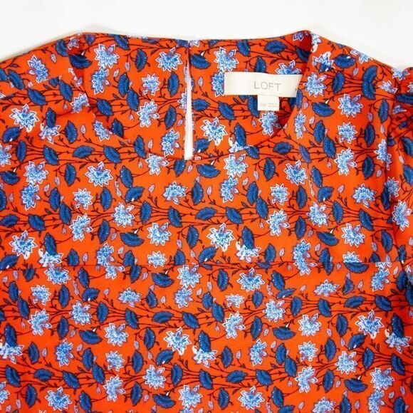 NWOT LOFT BORDER FLORAL TIE WAIST DRESS,XS - Picture 10 of 16
